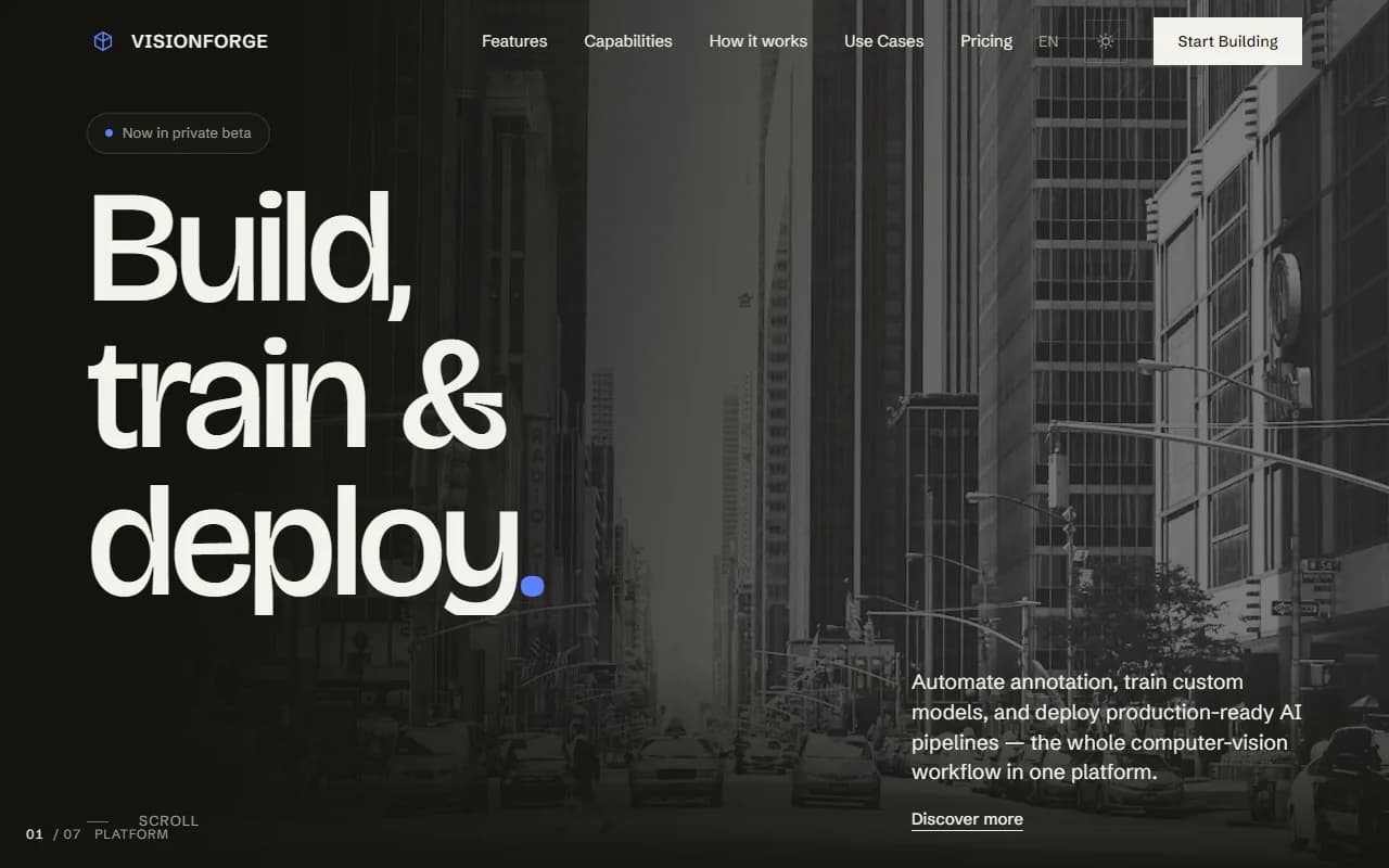 VisionForge — website